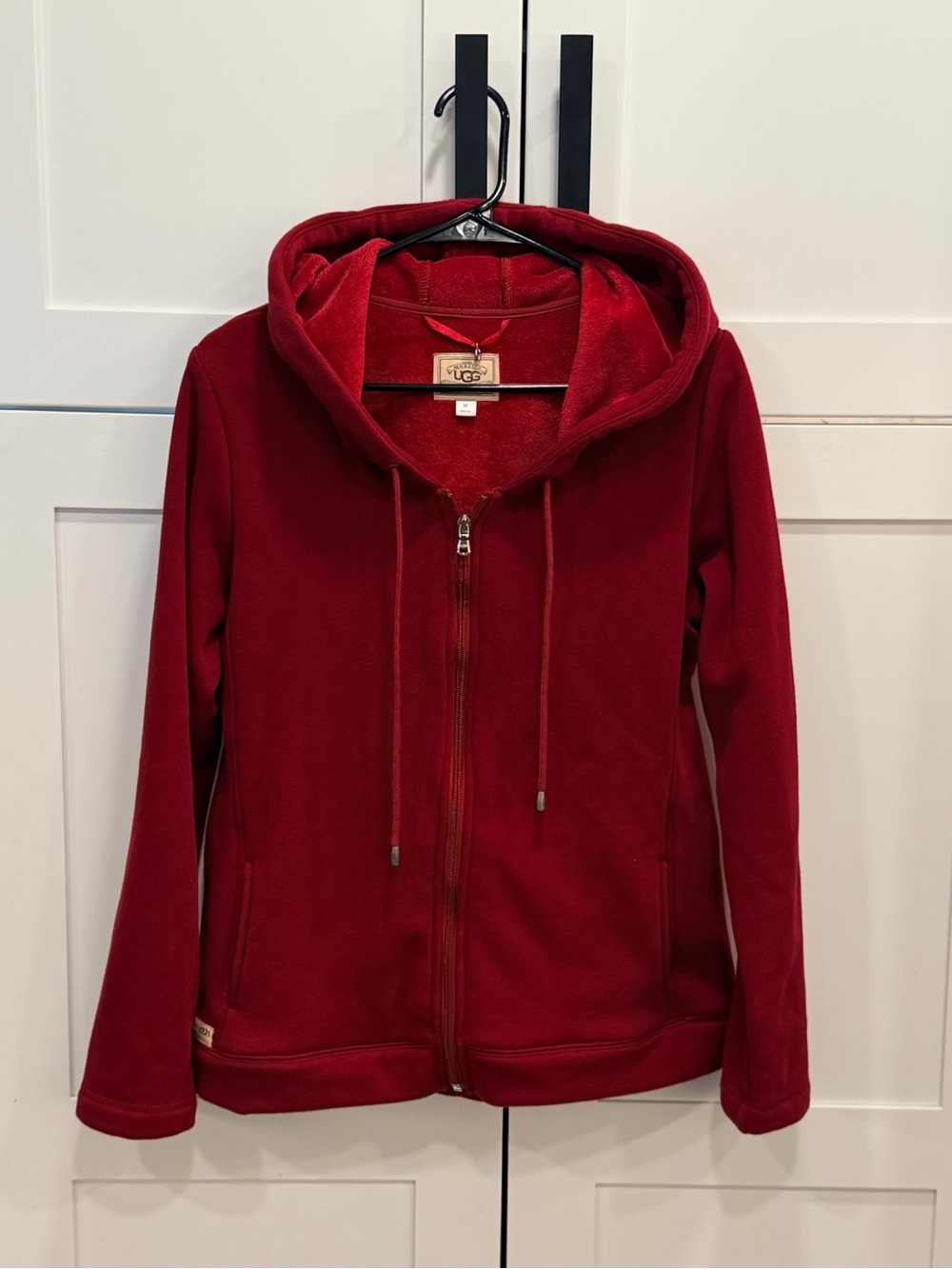 UGG Women's Red Full-Zip Hooded Utility Jacket medium